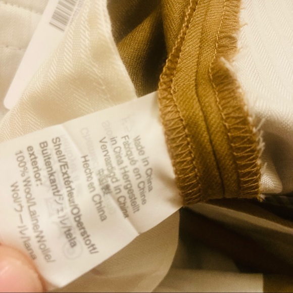 NWT J. Crew Collection cognac camel soft wool wide leg pants belt trousers 6 - Picture 8 of 9